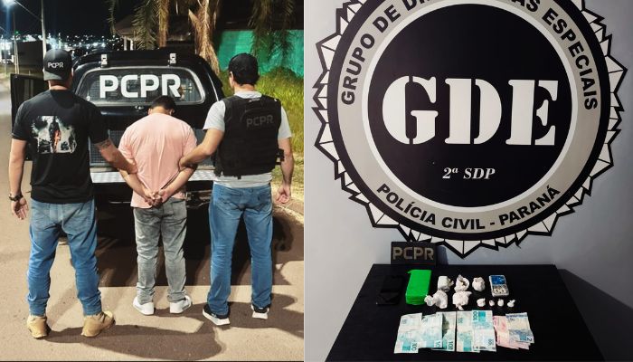 Laranjeiras - PCPR apreende drogas e prende suspeito de tráfico na Vila Palmeiras